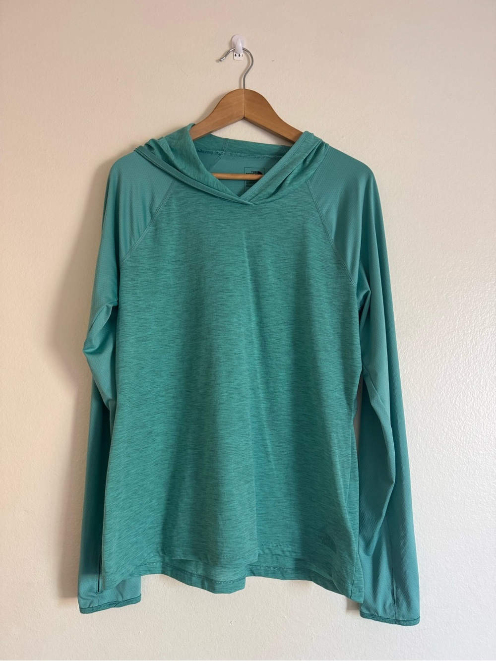 The North Face Teal Lightweight Hooded Long-Sleeve Top